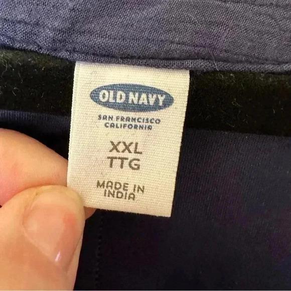 Flowy Sleeve Navy Mini Dress with Orange and White Ribbon Detail - Picture 4 of 5